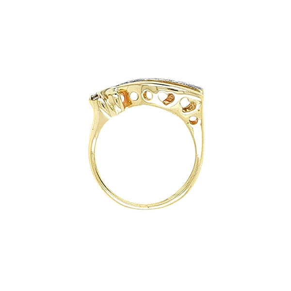 Goldring mit Zirkonen