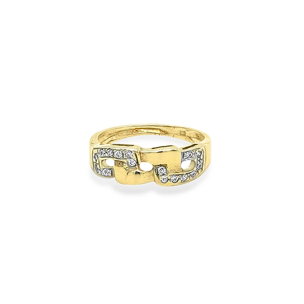 Goldring mit Zirkonen