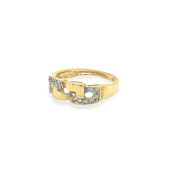 Goldring mit Zirkonen