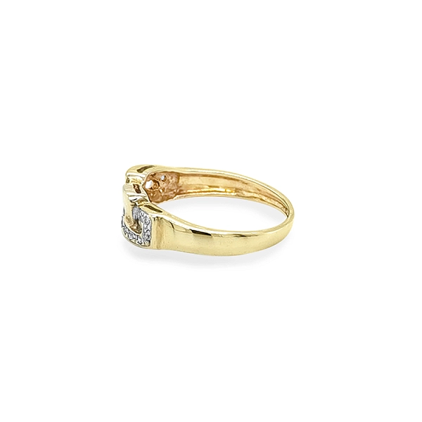 Goldring mit Zirkonen