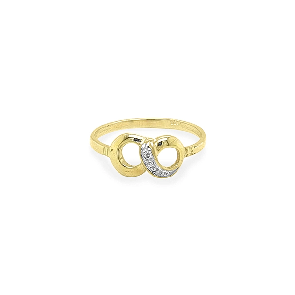 Goldring mit Zirkonen
