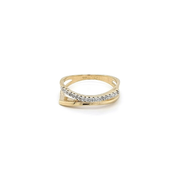 Goldring mit Zirkonen
