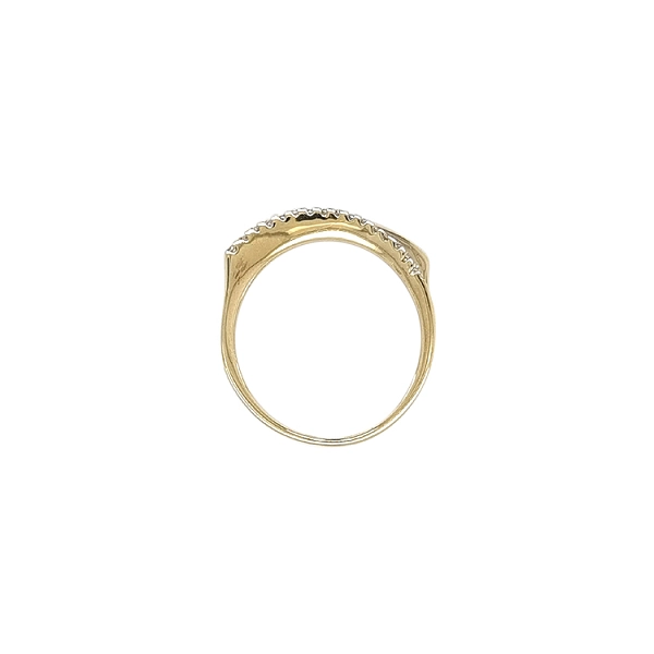 Goldring mit Zirkonen