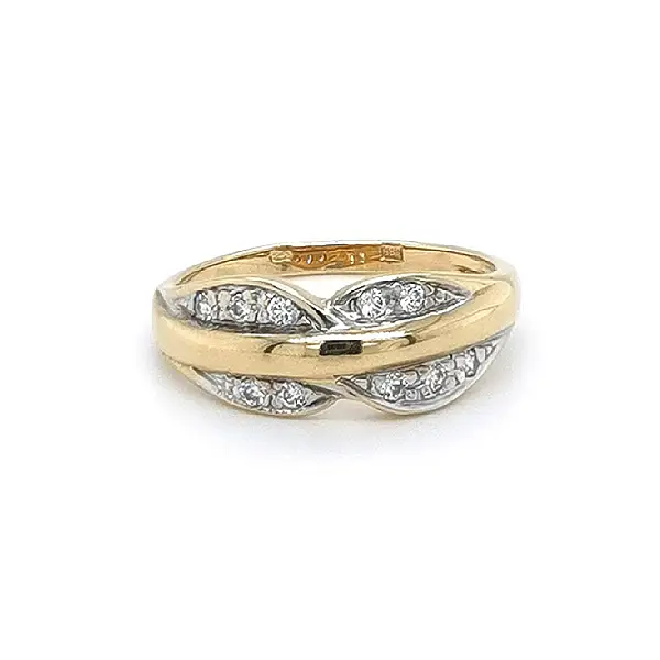 Goldring mit Zirkonen