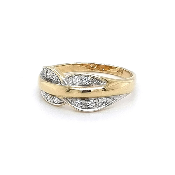 Goldring mit Zirkonen
