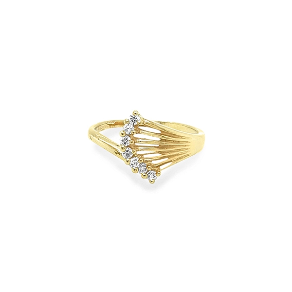 Goldring mit Zirkonen