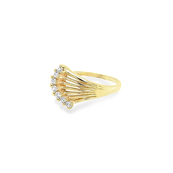 Goldring mit Zirkonen
