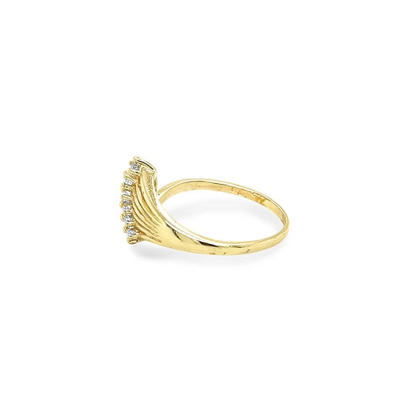 Goldring mit Zirkonen