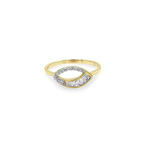 Goldring mit Zirkonen