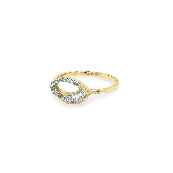 Goldring mit Zirkonen