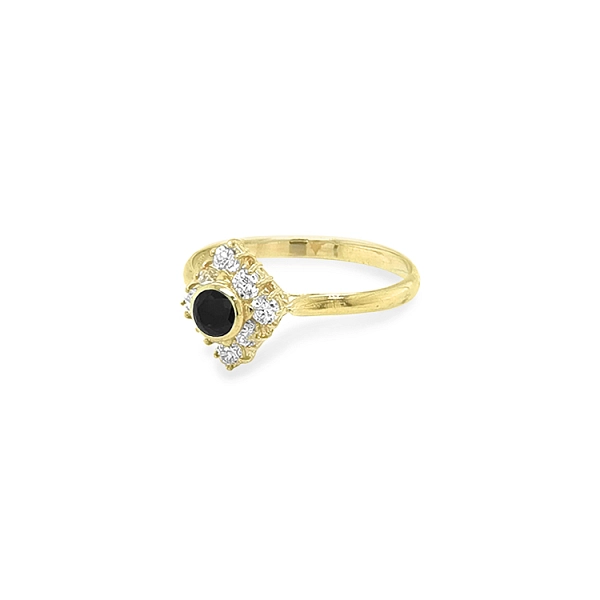 Goldring mit farbigen Steinen