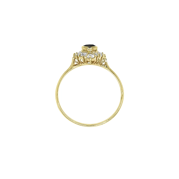 Goldring mit farbigen Steinen
