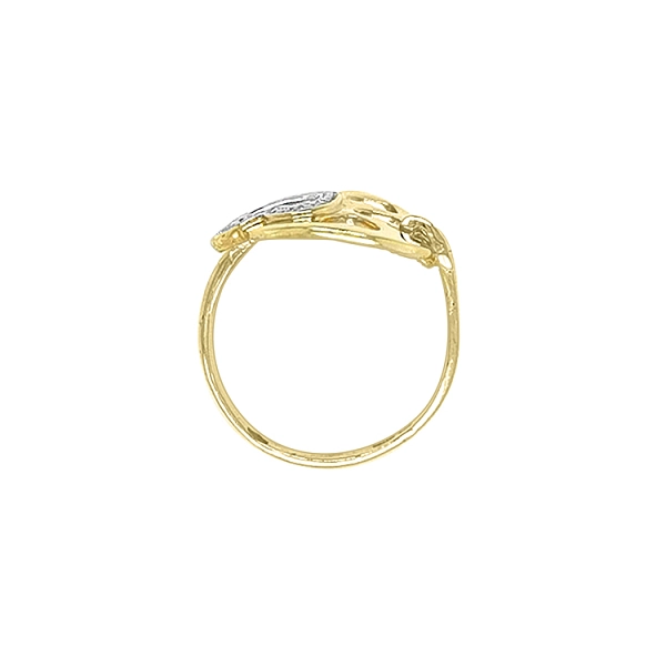 Goldring mit Zirkonen Herzen