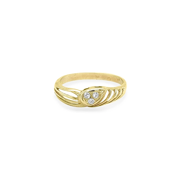 Goldring mit Zirkonen