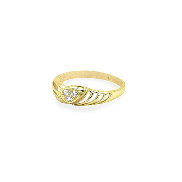 Goldring mit Zirkonen