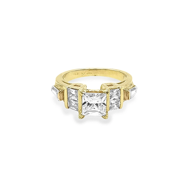 Goldring mit Zirkonen