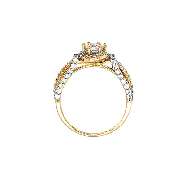 Gold Verlobungsring mit Zirkonen