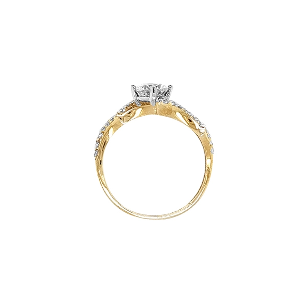 Gold Verlobungsring mit Zirkonen
