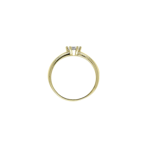 Verlobungsring aus Gold mit kubischem Zirkon