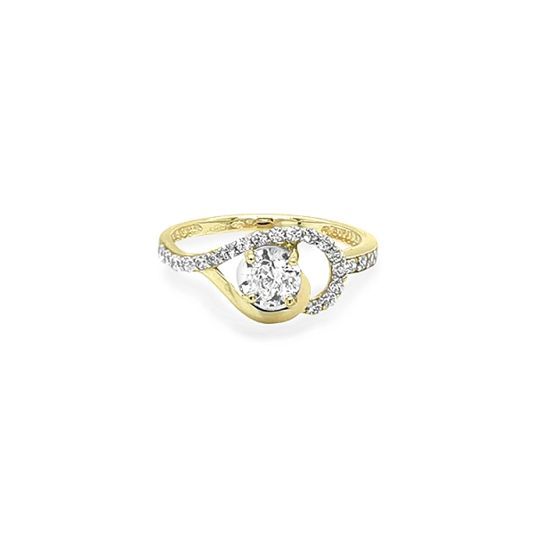 Goldring mit Zirkonen