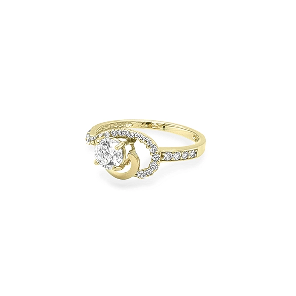 Goldring mit Zirkonen
