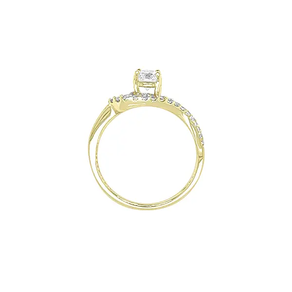 Goldring mit Zirkonen