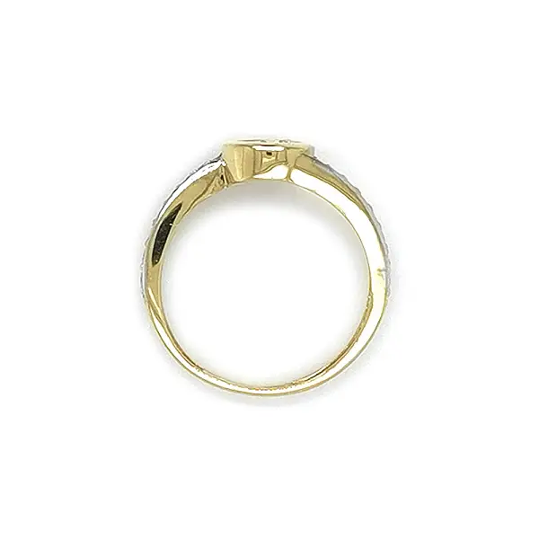 Gold Verlobungsring mit Zirkonen