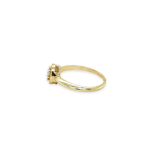 Goldring mit kubischem Zirkon
