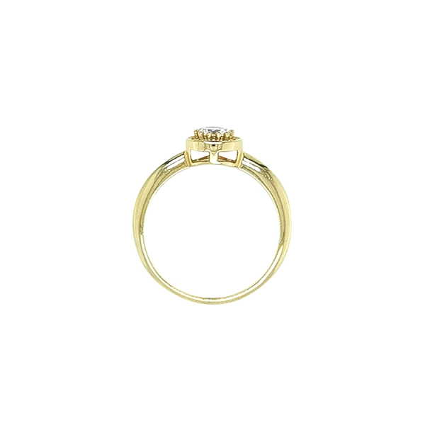 Goldring mit kubischem Zirkon