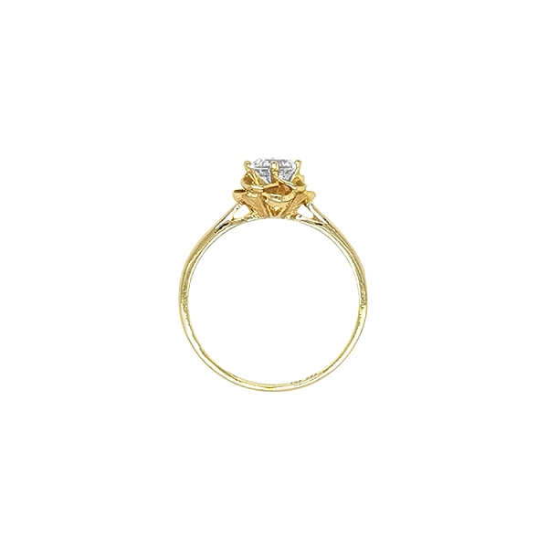 Goldring mit kubischem Zirkon