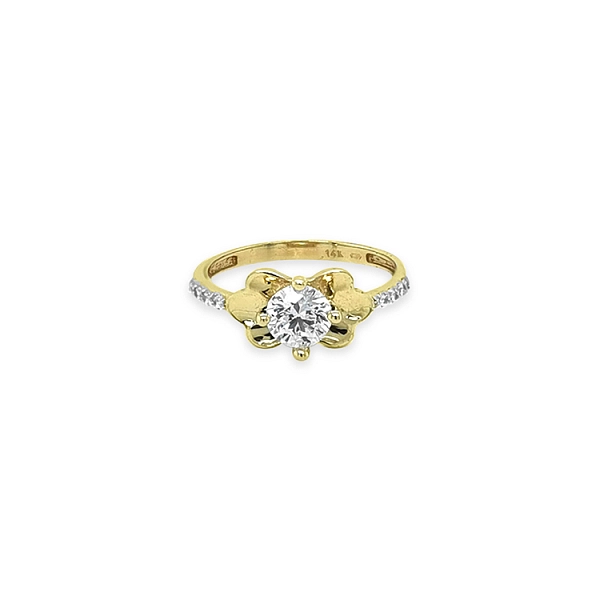 Goldring mit kubischem Zirkon