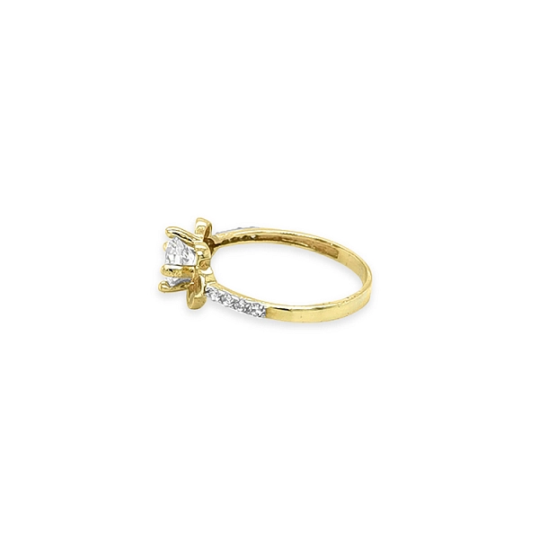 Goldring mit kubischem Zirkon