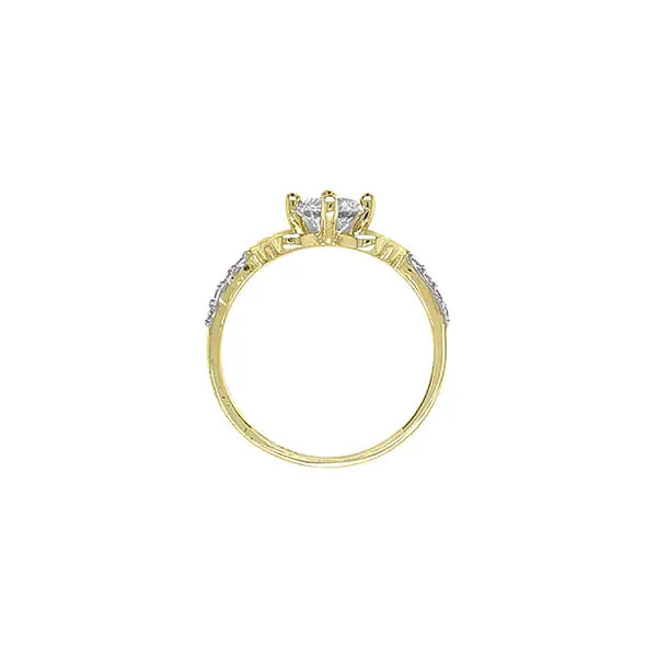 Goldring mit kubischem Zirkon