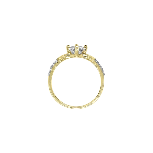 Goldring mit kubischem Zirkon