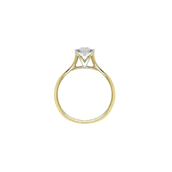 Verlobungsring aus Gold mit kubischem Zirkon