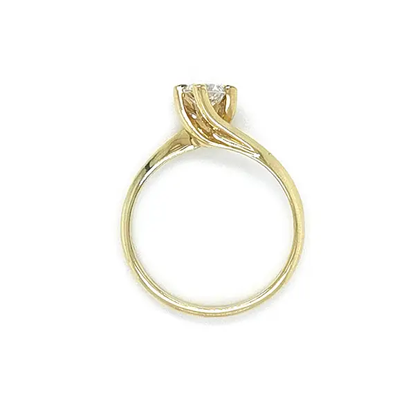 Gold Verlobungsring mit Zirkon