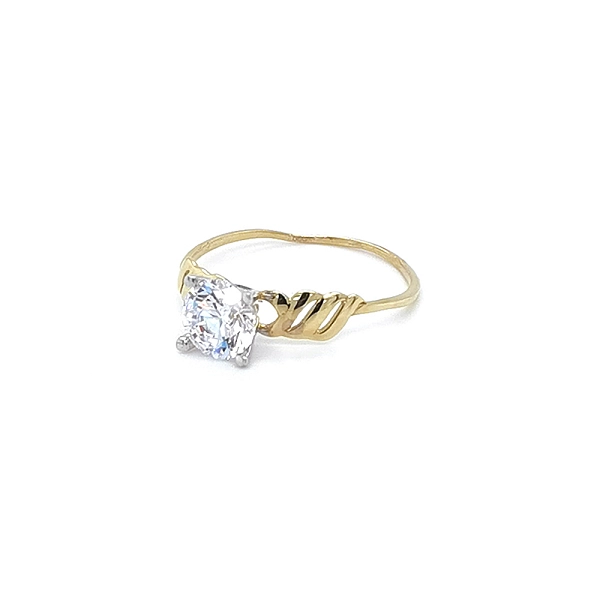 Gold Verlobungsring mit Zirkon