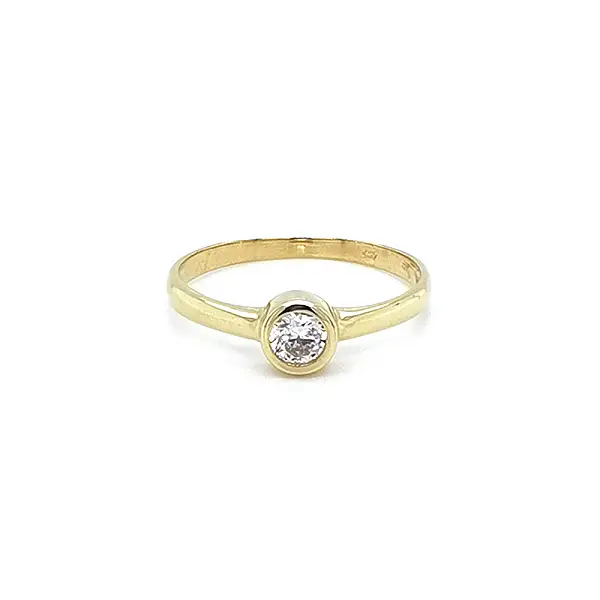 Gold Verlobungsring mit Zirkon