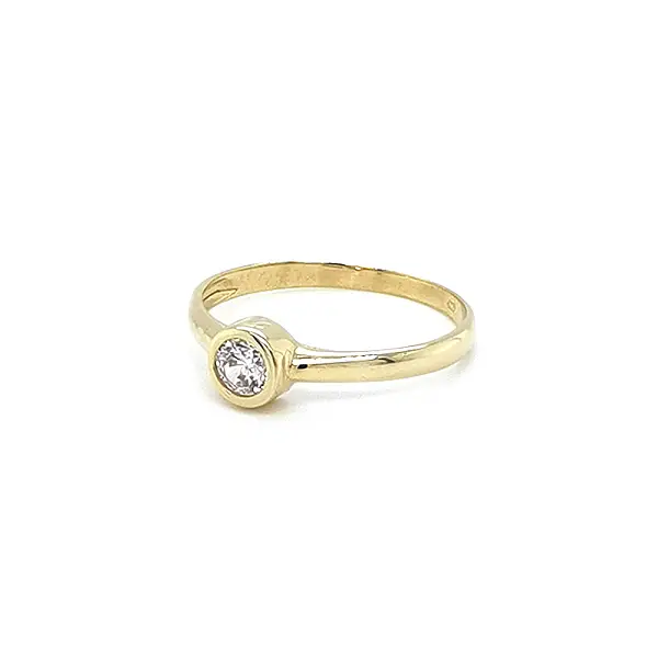 Gold Verlobungsring mit Zirkon
