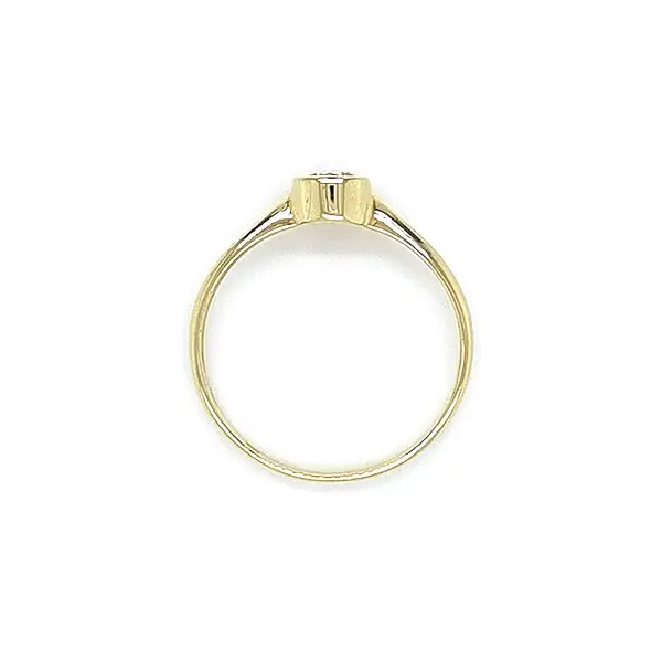 Gold Verlobungsring mit Zirkon