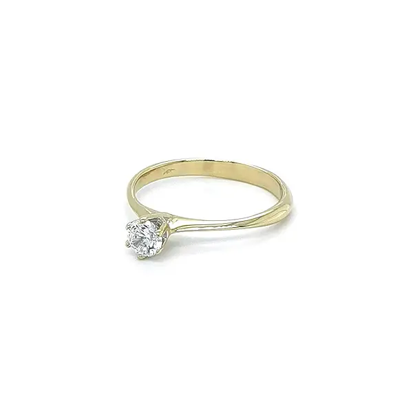 Gold Verlobungsring mit Zirkon