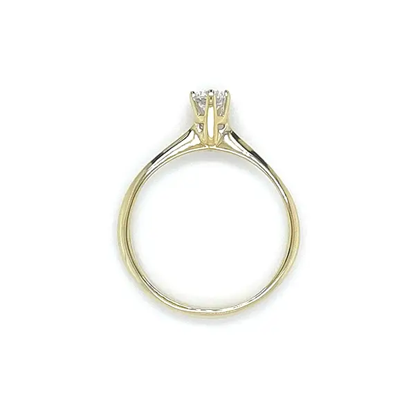 Gold Verlobungsring mit Zirkon