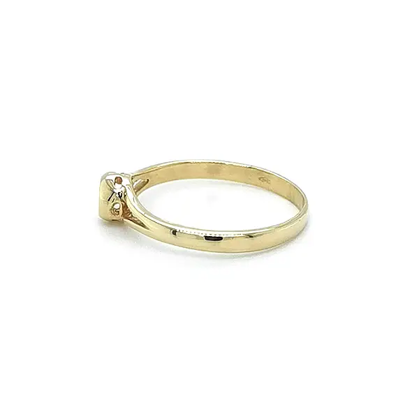 Gold Verlobungsring mit Zirkon