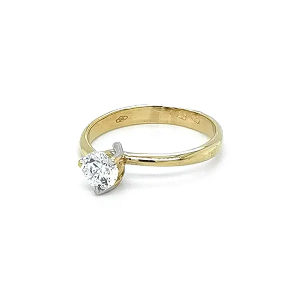 Gold Verlobungsring mit Zirkon