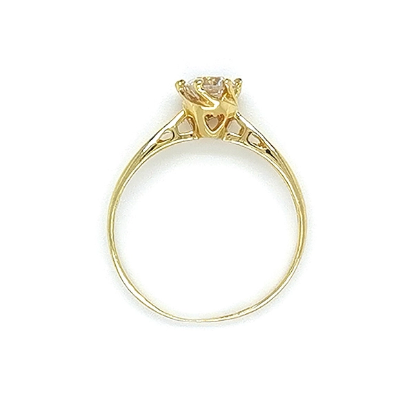 Gold Verlobungsring mit Zirkon