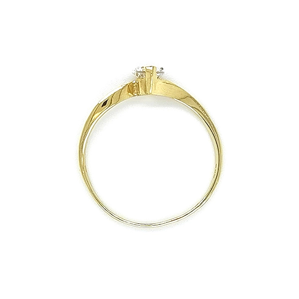 Gold Verlobungsring mit Zirkon