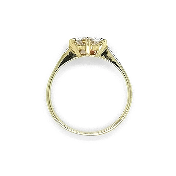 Gold Verlobungsring mit Zirkon