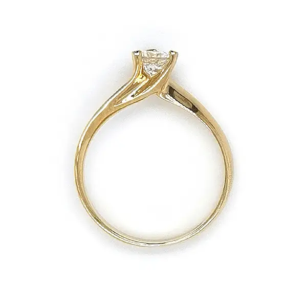Gold Verlobungsring mit Zirkon