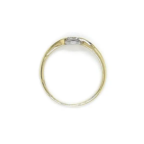 Verlobungsring mit Zirkon aus kombiniertem Gold