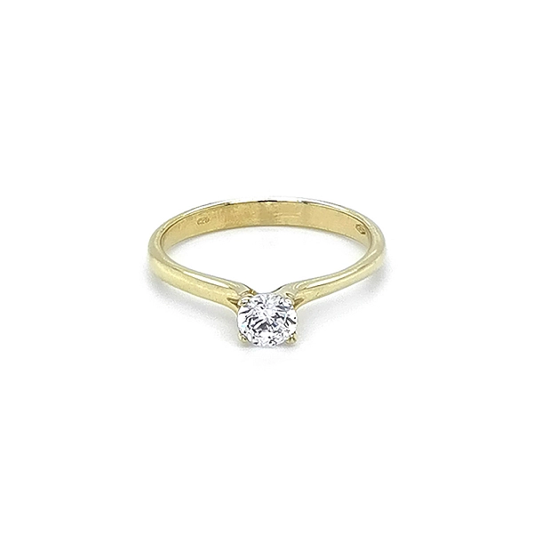 Gold Verlobungsring mit Zirkon